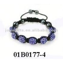 Bracelet shamballa avec pierre avec argile polymère Boules de cristal